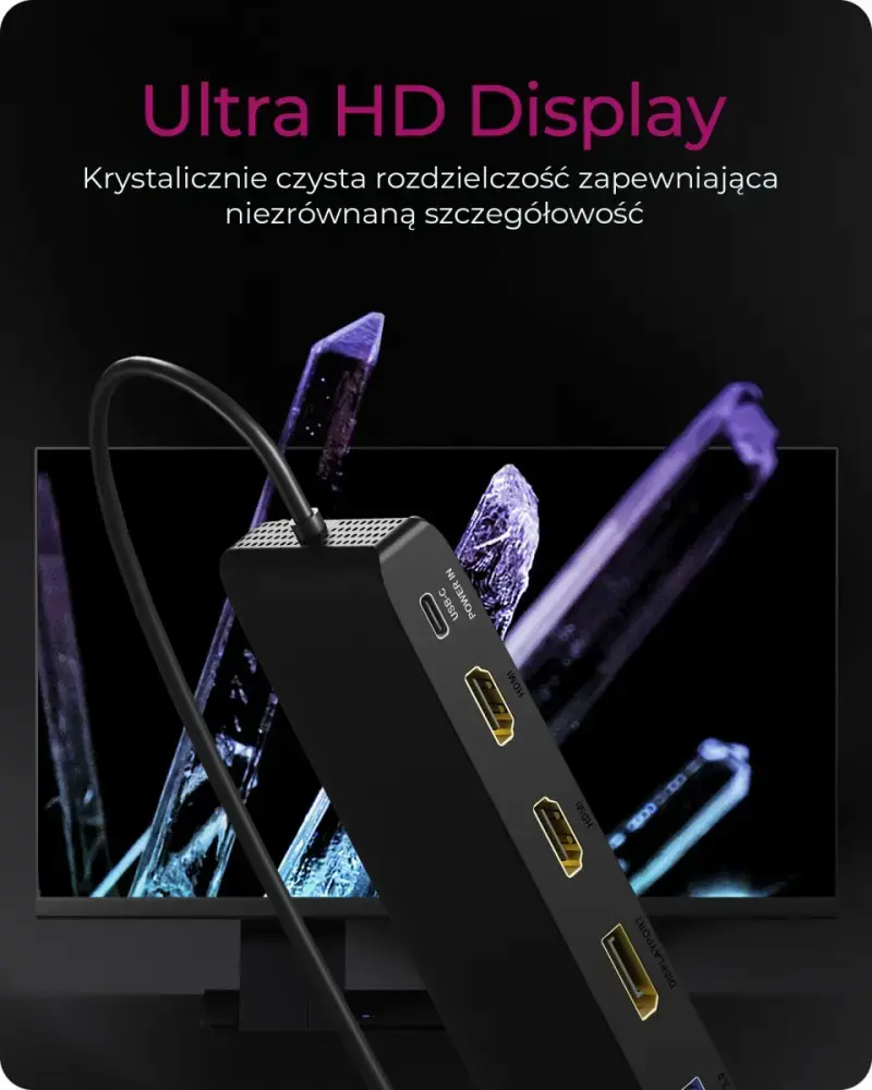 "ICY BOX IB-DK2116-C" daugiafunkcinė nešiojamųjų ir asmeninių kompiuterių prijungimo stotelė