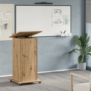 Prezentacinė pultas su ratukais, Artisan ąžuolo inžinerinė mediena