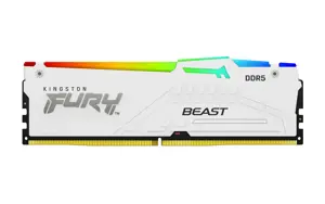 Kingston Technology FURY Beast 16GB 6000MT/s DDR5 CL30 DIMM White RGB EXPO, 16 GB, 1 x 16 GB, DDR5, 288-pin DIMM, White