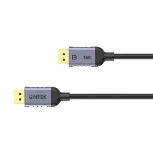 UNITEK C1628GY01-1.5M DisplayPort cable Black, Grey