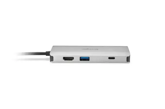 "Kensington" UH1400P USB-C 8-in-1 mobilusis dokas be vairuotojo, USB 3.2 Gen 1 (3.1 Gen 1) Type-C, 85 W, 10,100,1000 Mbit/s, juodas, sidabrinis, "MicroSD" (TransFlash), SD, Kinija