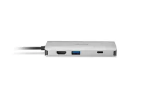 "Kensington" UH1400P USB-C 8-in-1 mobilusis dokas be vairuotojo, USB 3.2 Gen 1 (3.1 Gen 1) Type-C, 85 W, 10,100,1000 Mbit/s, juodas, sidabrinis, "MicroSD" (TransFlash), SD, Kinija