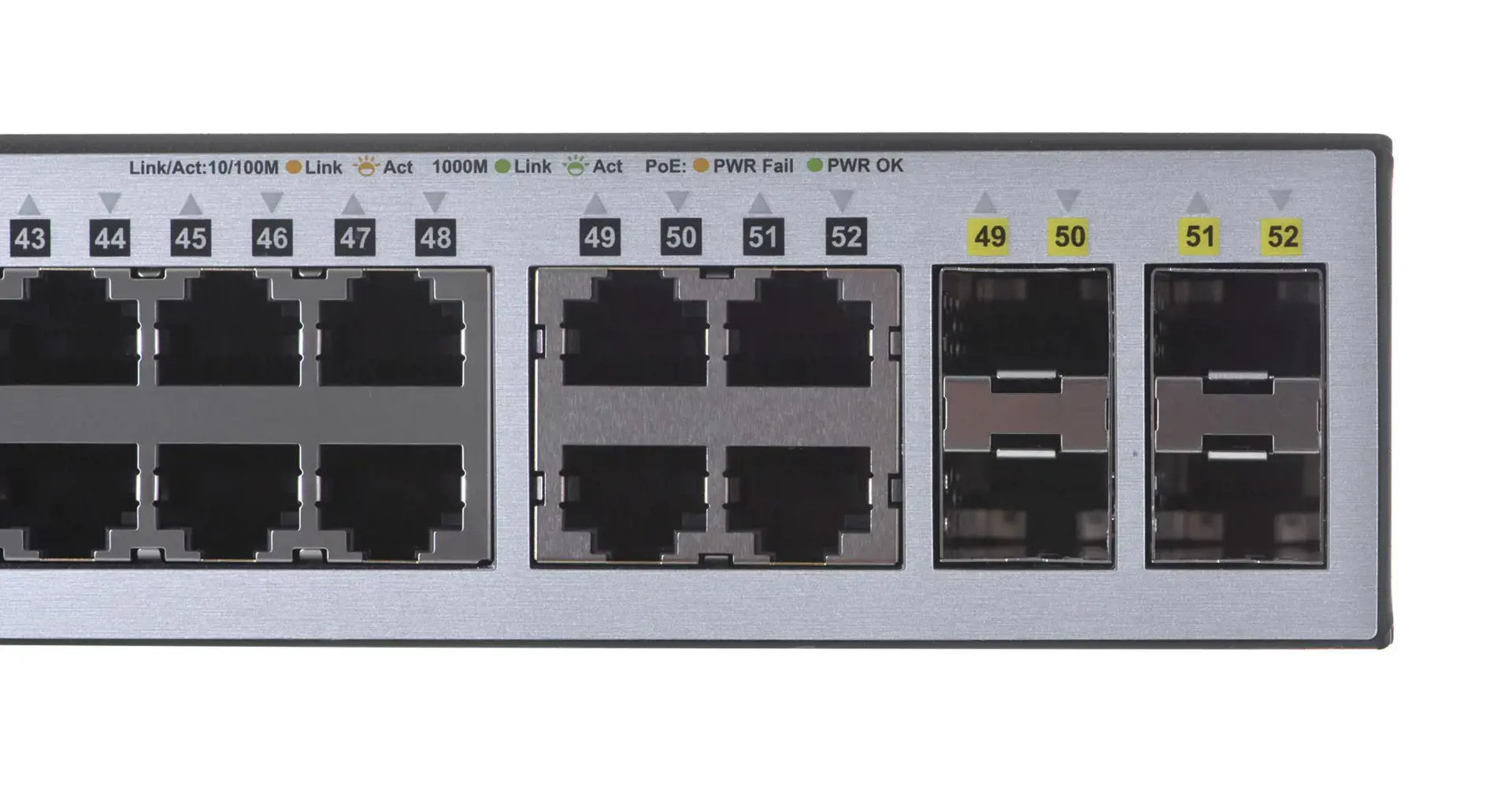 D-LINK 52 prievadų Smart Layer2 valdomas 48x PoE Gigabitinis jungiklis dlink green 3.0 48x 10/100/1000Mbit/s TP RJ-45 PoE prievadų 802.3at