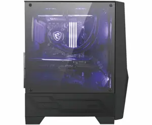MSI MAG FORGE 100M Mid Tower žaidimų kompiuterių korpusas "Juodas, 2x 120mm RGB PWM ventiliatorius, 1x 120mm ventiliatorius, 1-6 RGB šakotuvas, grūdinto stiklo plokštė, ATX, mATX, mini-ITX", Midi Tower, kompiuteris, juodas, skaidrus, ATX, Mini-ATX, Mini-ITX, grūdintas stiklas, žaidimų
