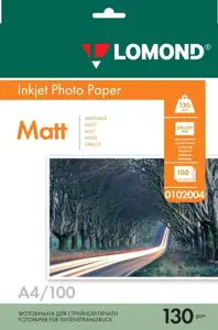 Matinis Fotopopierius Lomond, A4, 130 g/m², 100 psl.