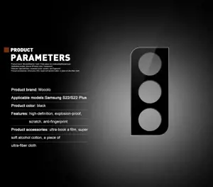 "Mocolo Silk Camera Lens Glass" stiklas - apsauginis stiklas "Samsung Galaxy S22 / S22+" kameros objektyvui