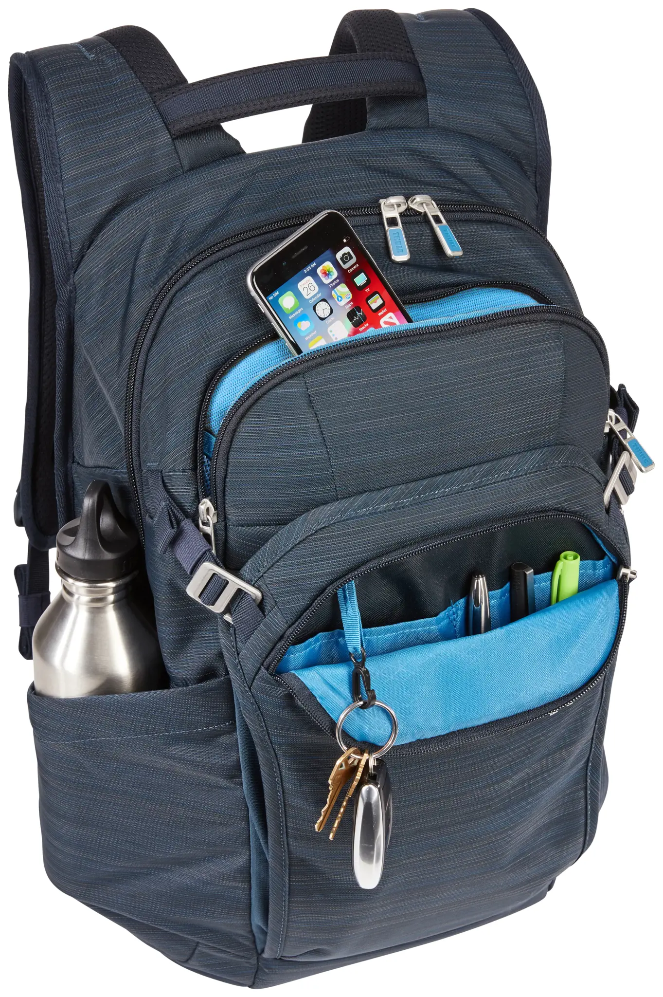 Thule Construct CONBP-116 Carbon Blue, Miestas, Žmogus, 39,6 cm (15,6"), Nešiojamojo kompiuterio skyrius, Neperšlampamas, Nailonas
