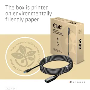 CLUB3D USB 3.2 Gen1 Active Repeater Cable 5m/ 16.4 ft M/F 28AWG, 5 m, USB A, USB A, USB 3.2 Gen 1 (3.1 Gen 1), Black