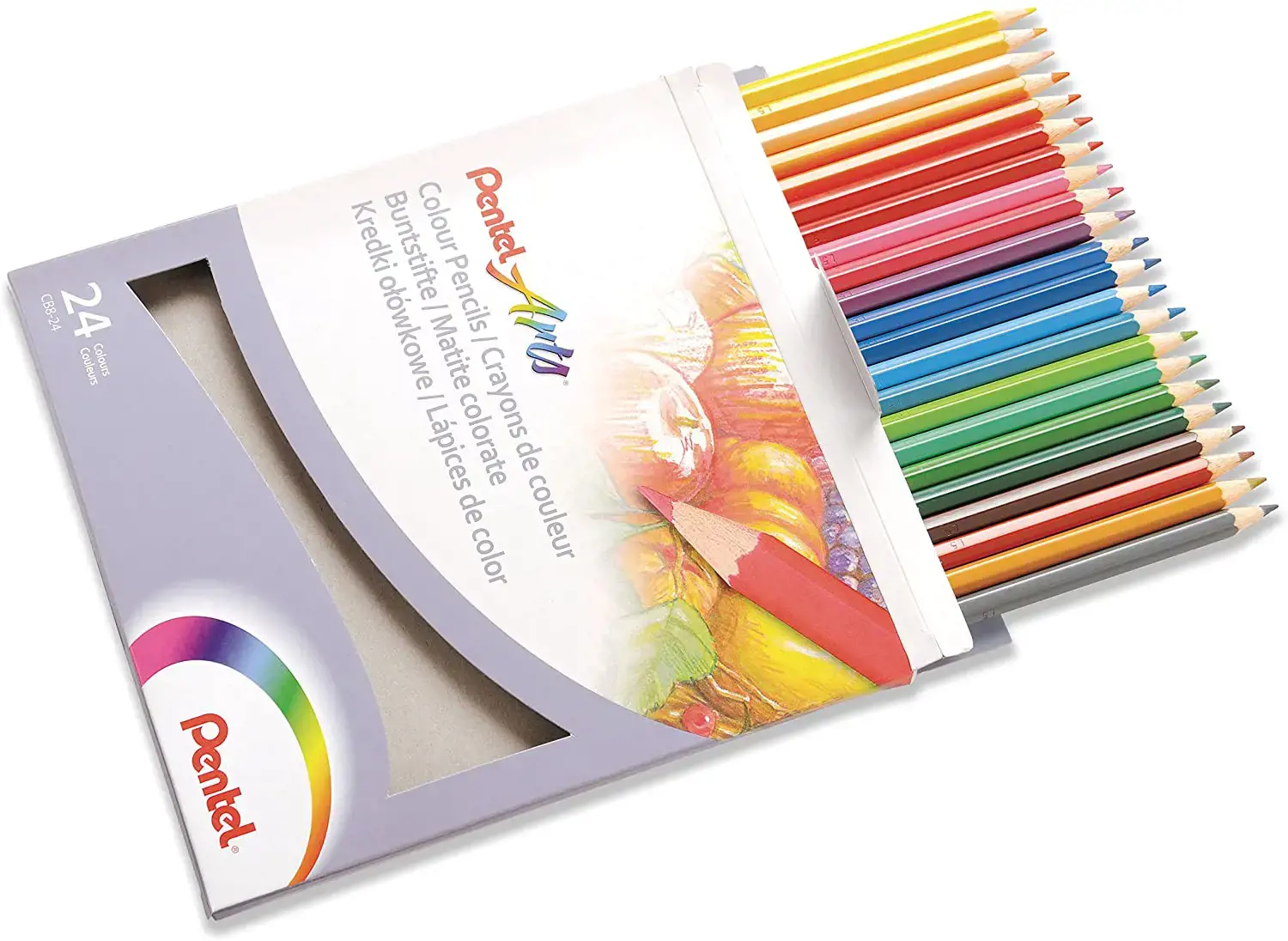 Pieštukai spalvoti PENTEL ARTS CB8, 24 spalvų
