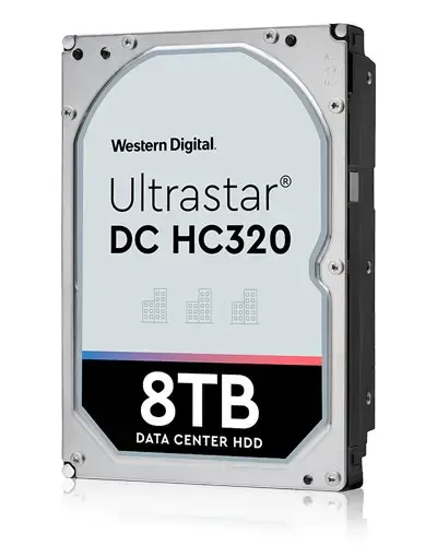 WESTERN DIGITAL Ultrastar 7K8 8TB kietasis diskas SATA 6Gb/s 512E SE 7200Rpm HUS728T8TALE6L4 24x7 3,5 colių urmu