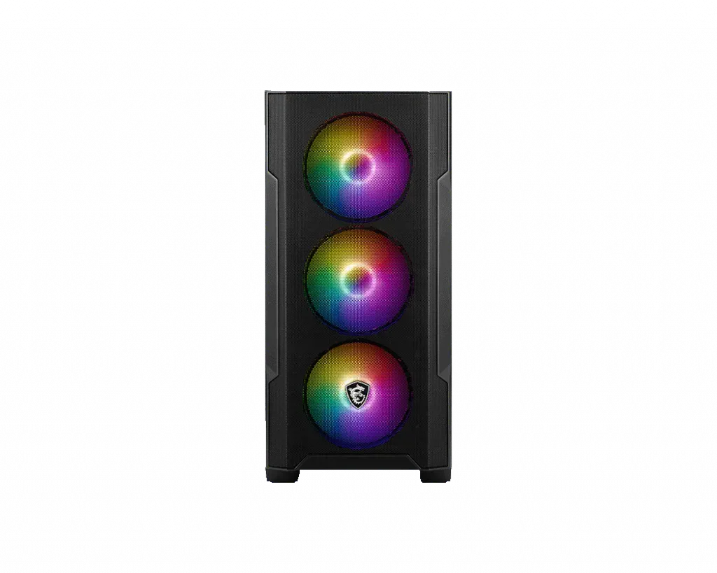 MSI MAG FORGE M100R, Midi Tower, Kompiuteris, Juodas, Skaidrus, ATX, micro ATX, Mini-ITX, Grūdintas stiklas, Žaidimams