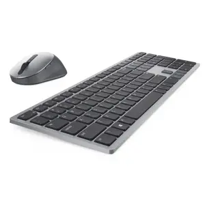 DELL KM7321W, pilno dydžio (100%), RF belaidis + "Bluetooth", QWERTY, pilka, titano spalvos, pelė pridedama