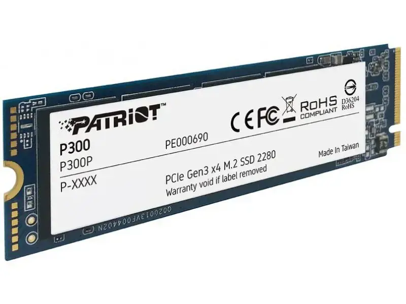 SSD diskas PATRIOT MEMORY P300 512 GB, M.2 2280, PCIe 3.0 x4 (NVMe)