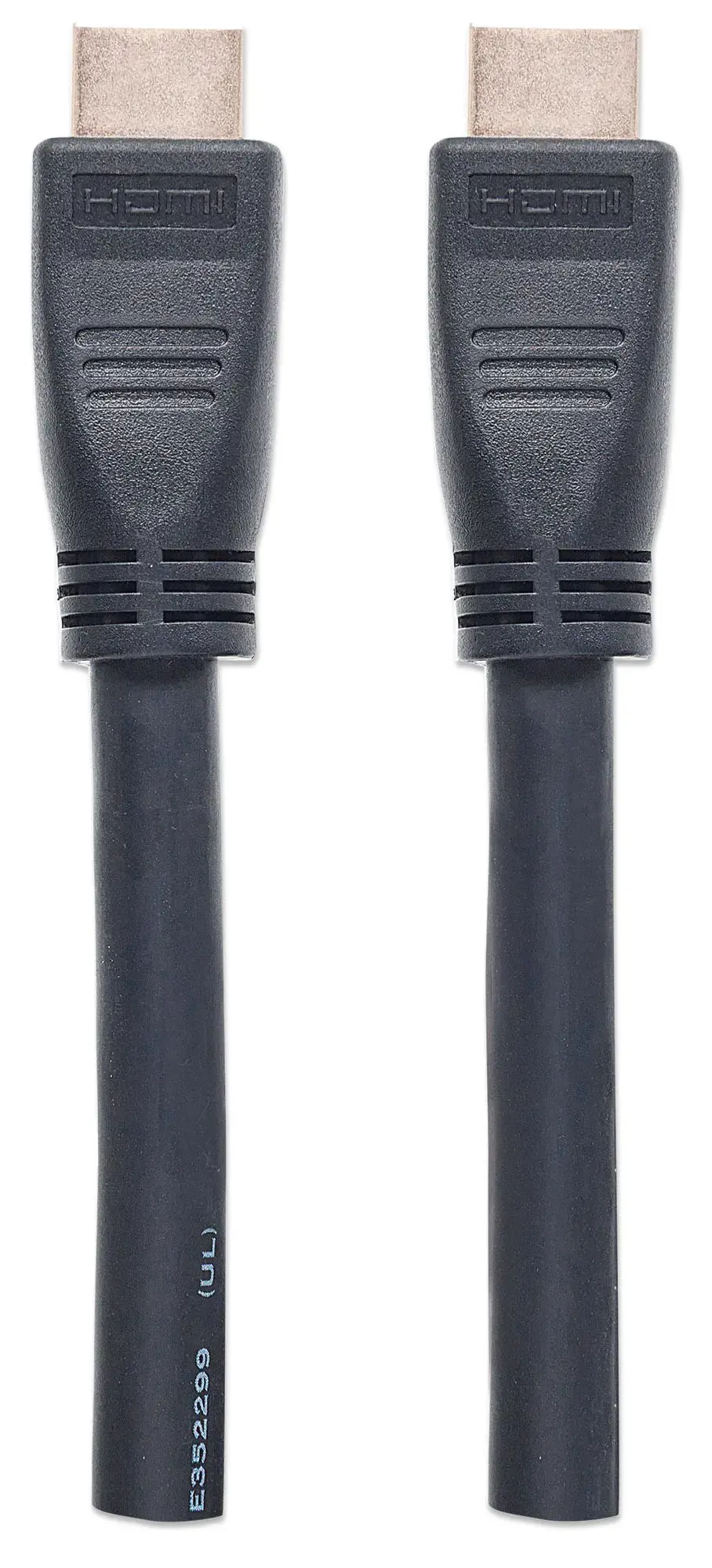 Manhattan HDMI Cable with Ethernet (CL3 rated, suitable for In-Wall use), 4K@60Hz (Premium High Speed), 10m, Male to Male, Black, Ultra HD 4k x 2k, In-Wall rated, Fully Shielded, Gold Plated Contacts, Lifetime Warranty, Polybag, 10 m, HDMI Type A (Standard), HDMI Type A (Standard), 3D, 10.2 Gbit/s, Black