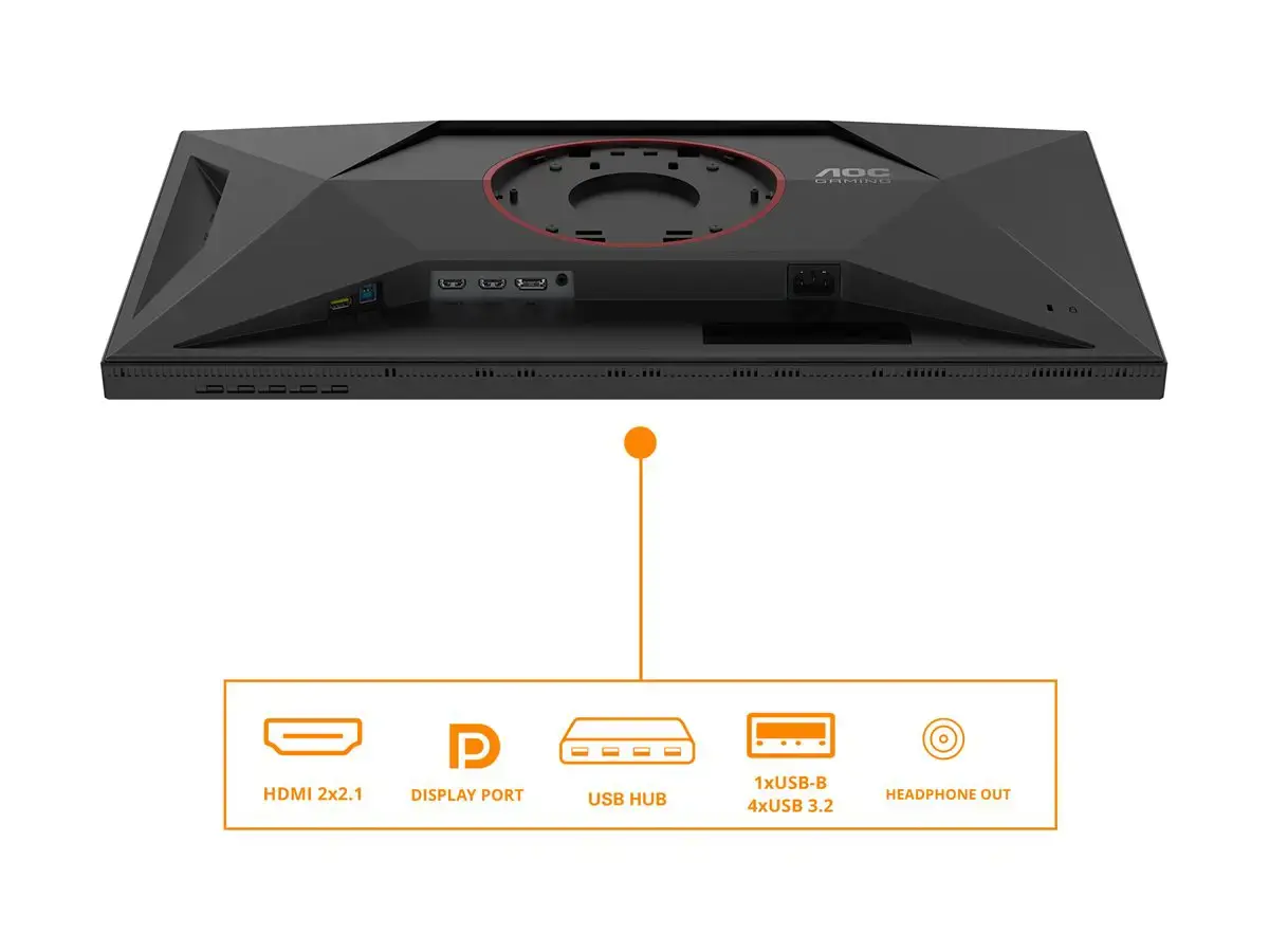 AOC | U27G4XM | 27 " | Fast IPS | UHD | 16:9 | 160 Hz | 1 ms | 3840 x 2160 pixels | 1200 cd/m² | HDMI ports quantity 1 | Black