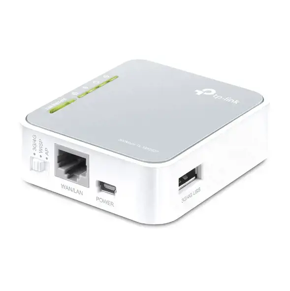 "TP-Link" nešiojamasis 3G/4G belaidis N maršrutizatorius, "Wi-Fi 4" (802.11n), vienos juostos (2,4 GHz), Ethernet LAN, 3G, pilkas, baltas, nešiojamasis maršrutizatorius