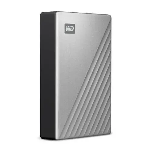 WD My Passport Ultra 4TB Silver USB-C/USB3.0 kietasis diskas 2,5 colio Metalinė apdaila RTL nešiojamasis išorinis diskas