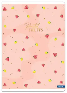 Sąsiuvinis(platus) A5 12lap. 80g PASTEL FRUITS lang.