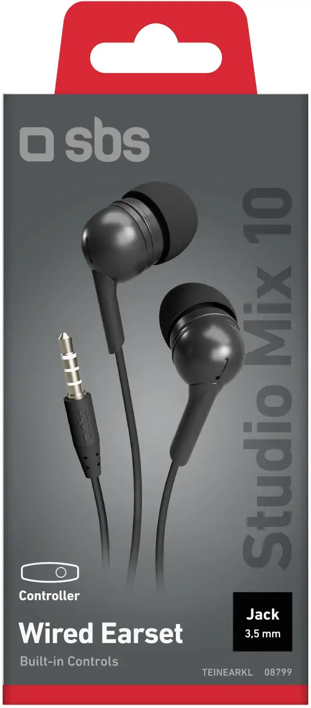 SBS earphones Studio Mix 10, black