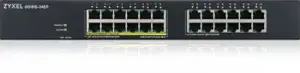 Zyxel GS1915-24EP, valdomas, L2, Gigabit Ethernet (10/100/1000), maitinimas per Ethernet (PoE), montuojamas į stovą, montuojamas ant sienos