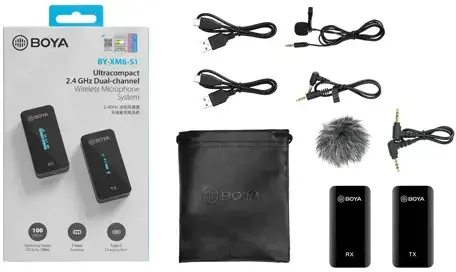 Boya BY-XM6-S1 Dual Wireless Lavalier Microphone