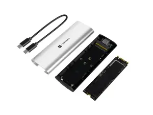 NATEC RHINO M.2 NVME LITE EXTERNAL SSD ENCLOSURE USB-C 3.2 GEN 2 ARCTIC SILVER