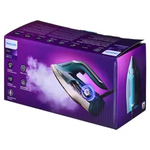 "Philips" 1000 serijos DST8030/70, garų lygintuvas, "SteamGlide Elite" padas, 2,5 m, 240 g/min, žalias, 70 g/min