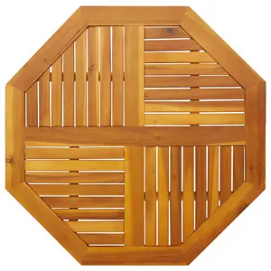 Stalviršis, 90x90x2,2cm, akacijos masyvas, aštuonkampis