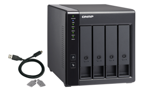 QNAP TR-004, HDD/SSD korpusas, 2,5/3,5", "Serial ATA II", 3 Gb/s, karšto keitimo, juodas