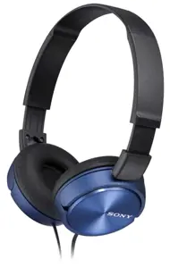 "Sony MDR-ZX310", laidinės, 10 - 24000 Hz, muzikinės, 125 g, ausinės, mėlynos