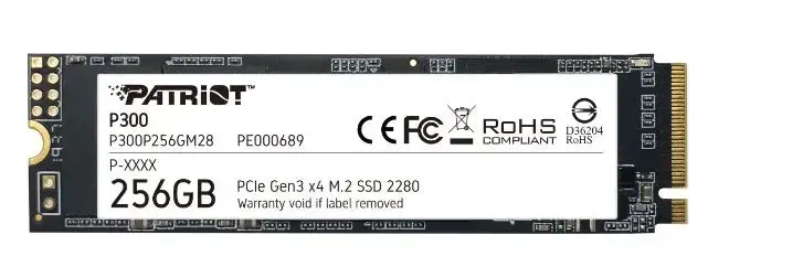 SSD diskas PATRIOT MEMORY P300 256 GB, M.2 2280, PCIe 3.0 x4 (NVMe)