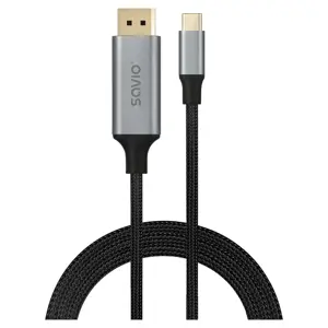 Savio CL-208 USB cable USB 3.2 Gen 1 (3.1 Gen 1) 2 m USB C Black, Grey