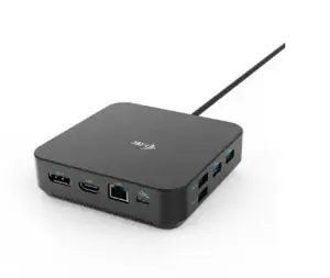 I-TEC USB-C HDMI Dual DP doko stotelė su 100 W maitinimo šaltiniu