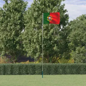 Portugalijos vėliava su stiebu, aliuminis, 5,55m