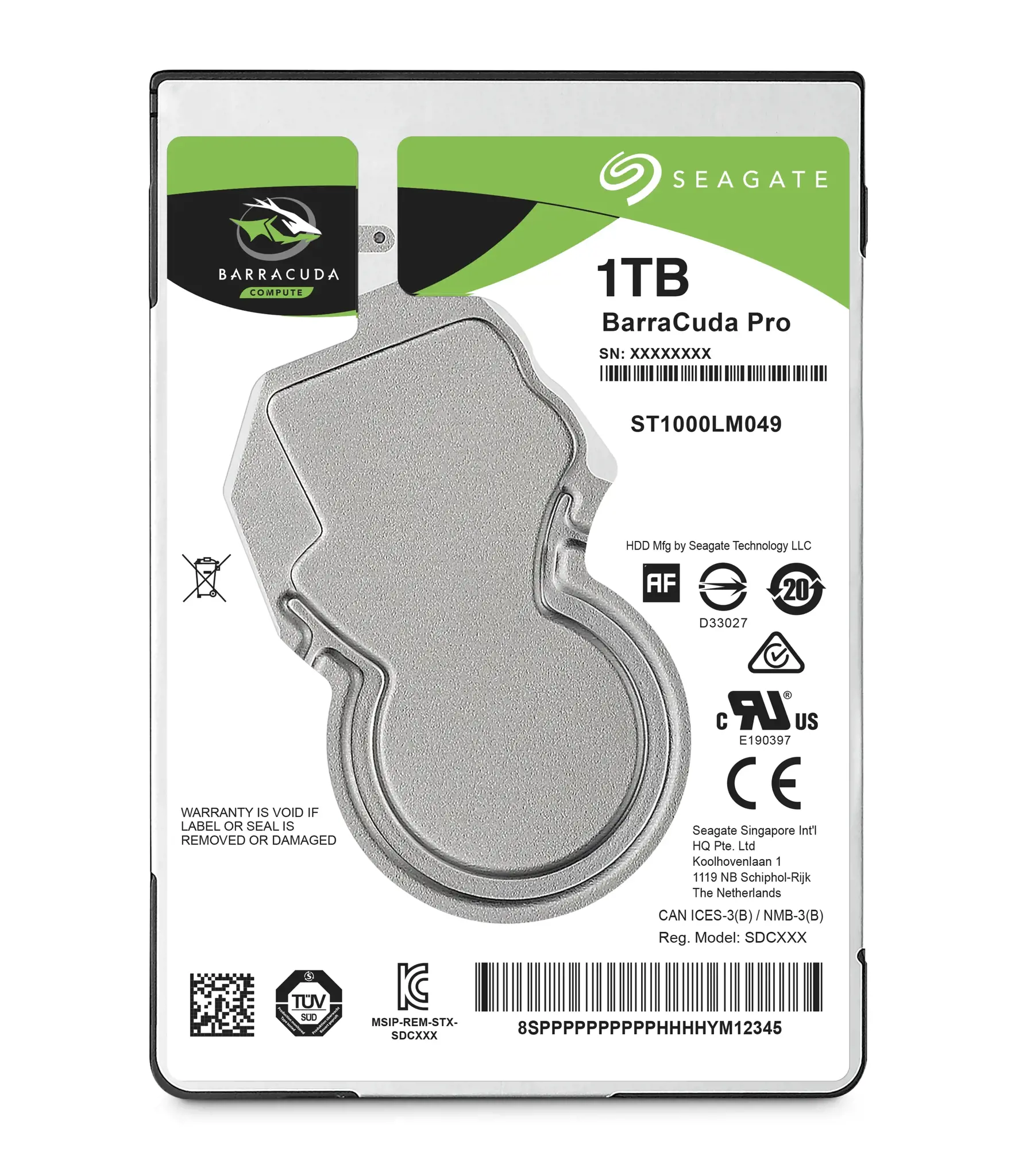 "Seagate Barracuda Pro", 2,5", 1000 GB, 7200 aps/min