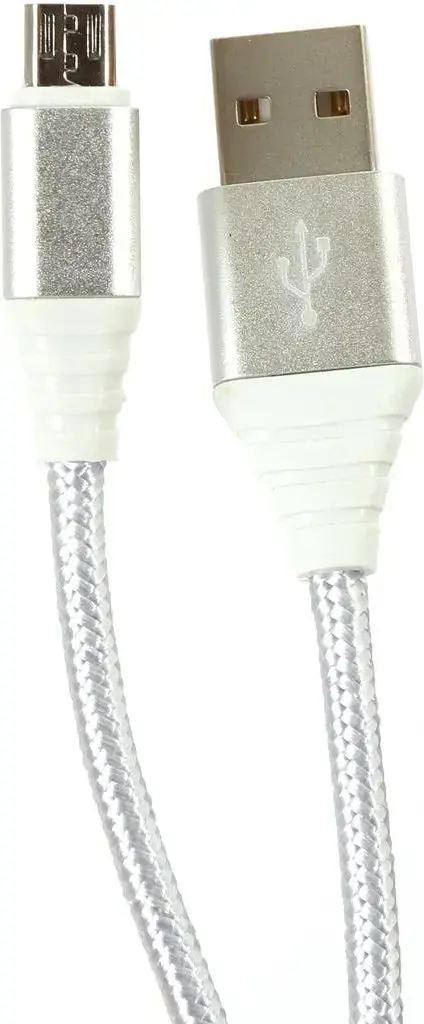 "Omega" kabelis microUSB - USB 1 m, 2A, sidabrinės spalvos