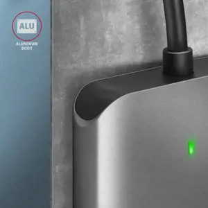 "Axagon Aluminum" greitaeigis USB-A 3.2 Gen 1 atminties kortelių skaitytuvas. 3 lizdai, UHS-II.