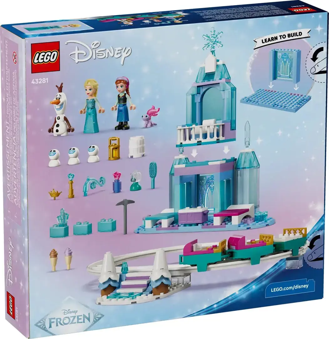 LEGO DISNEY 43281 Elsa's Ice Castle and Snow Ride Adventure