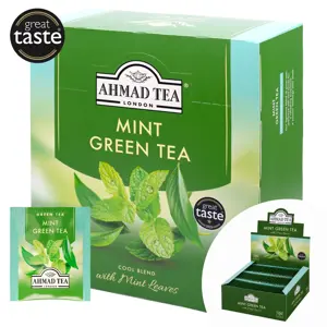 Ahmad žalioji arbata „Mint Mystique“, 100 arbatos pakelių folijos vokeliuose