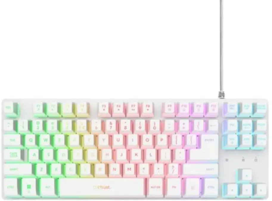KEYBOARD USB GXT 833W THADO/TKL ENG WHITE 25894 TRUST