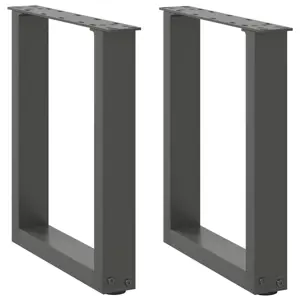 Kavos staliuko kojelės, 2 vnt., antracito spalvos, 28x(42-43) cm, plienas