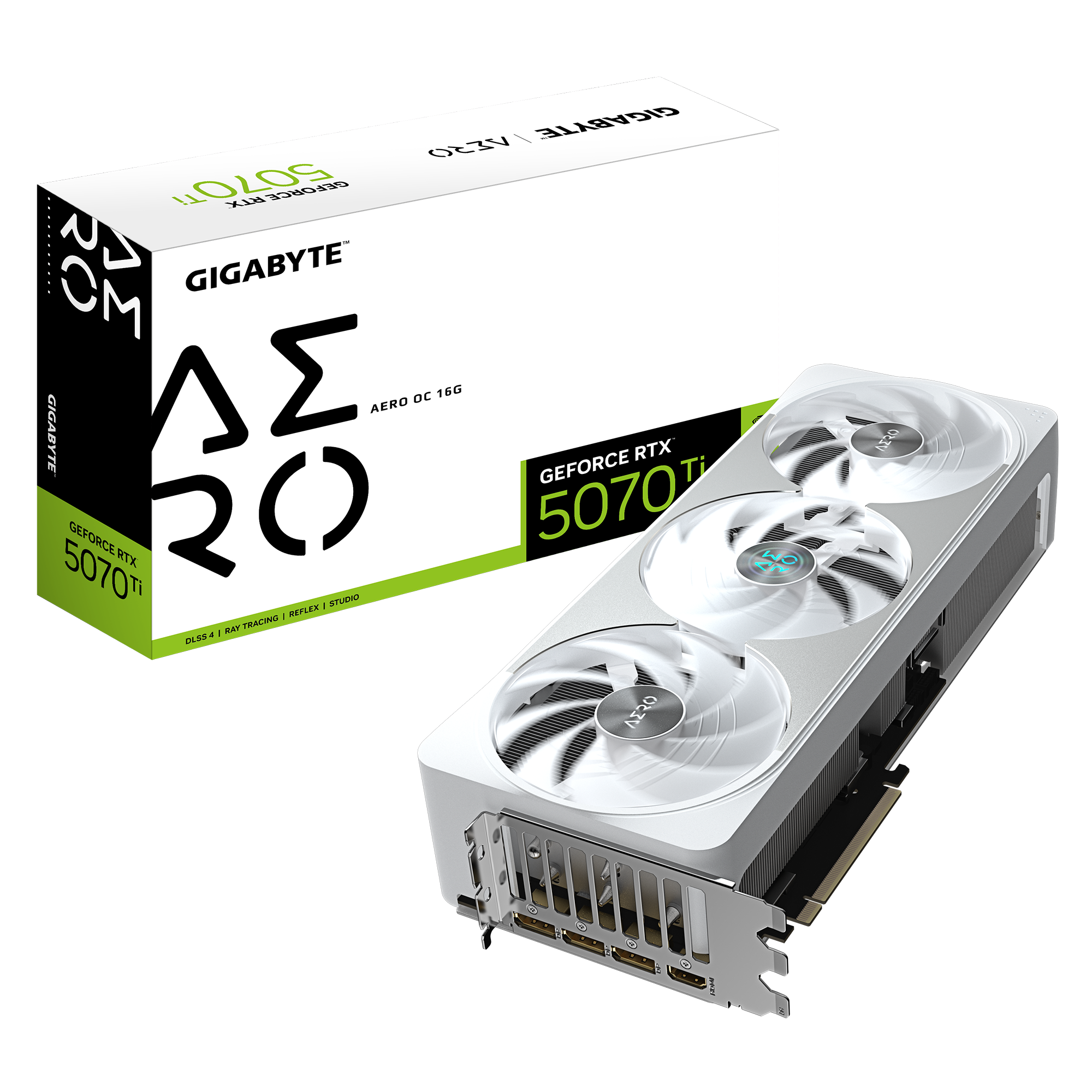 Vaizdo plokštė GIGABYTE GeForce RTX 5070 Ti 16 GB, GDDR7, GV-N507TAERO OC-16GD