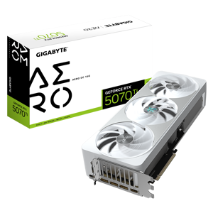 Vaizdo plokštė GIGABYTE GeForce RTX 5070 Ti 16 GB, GDDR7, GV-N507TAERO OC-16GD