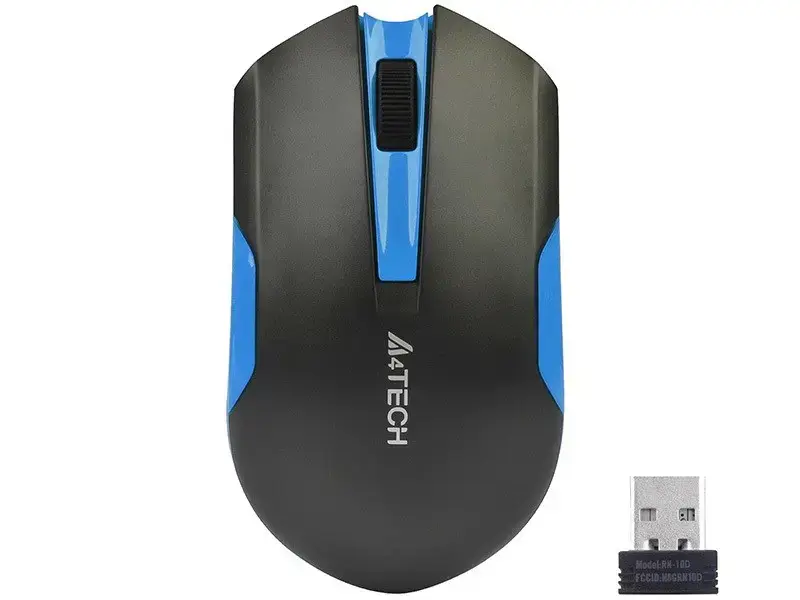 A4-TECH A4TMYS46037 Pelė A4TECH V-TRACK G3-200N-1 Black+Blue WRLS