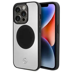 "Mercedes" odinis ir aliuminio "MagSafe" dėklas "iPhone 15 Pro Max" - sidabrinis