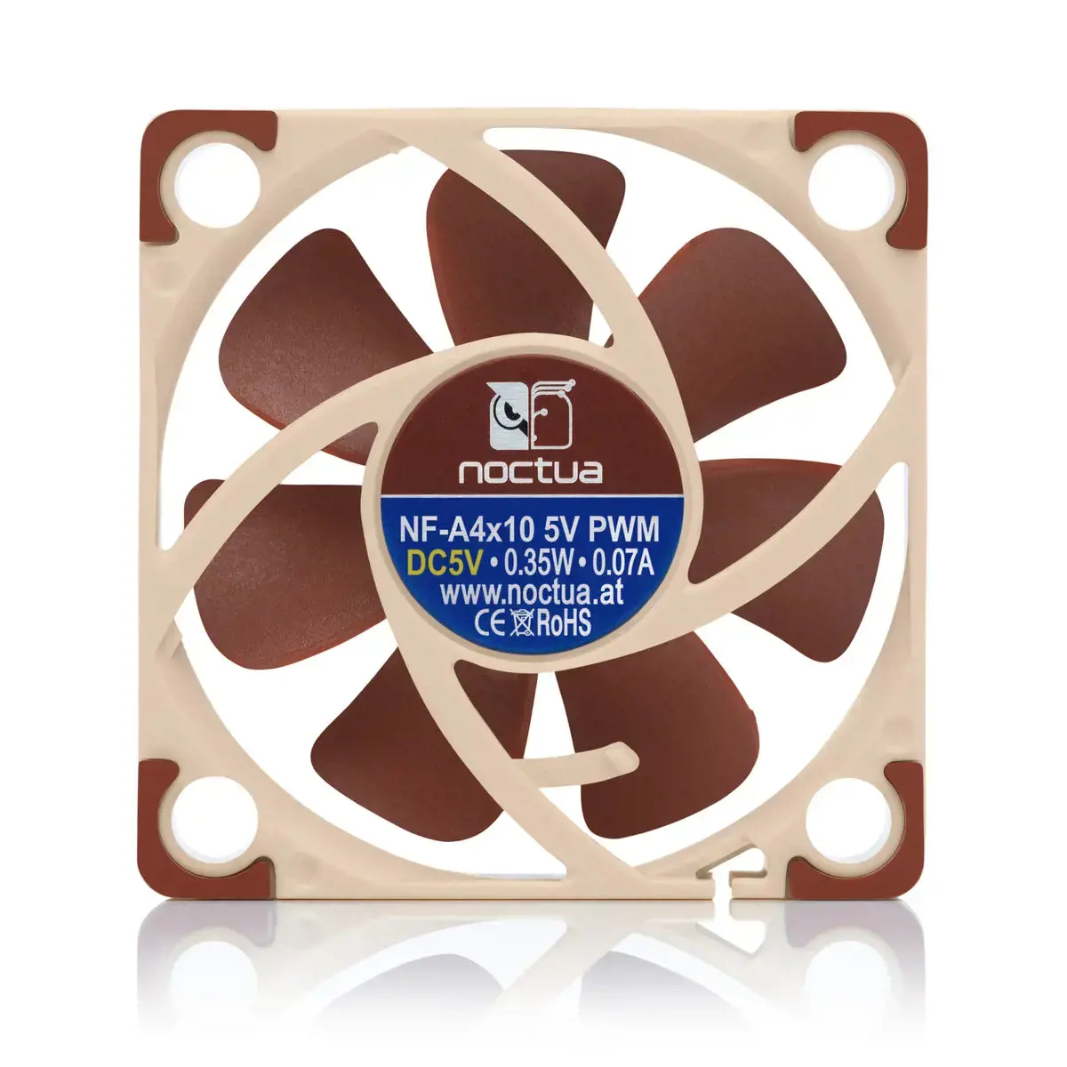 Noctua NF A4x10 5V PWM Kompiuterio korpuso ventiliatorius 4 cm rudos spalvos