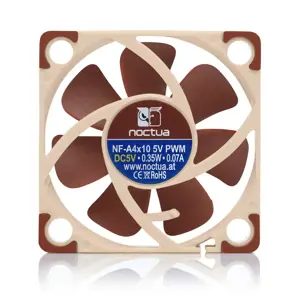 Noctua NF A4x10 5V PWM Kompiuterio korpuso ventiliatorius 4 cm rudos spalvos