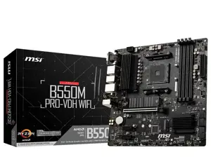 MSI B550M PRO-VDH WIFI, AMD, "Socket AM4", 3 kartos "AMD Ryzen™ 3", 3 kartos "AMD Ryzen 5", 3 karto…
