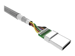 Silicon Power Boost Link Nylon LK30AC, 1 m, USB A, USB C, USB 3.2 Gen 1 (3.1 Gen 1), 5000 Mbps, pilka
