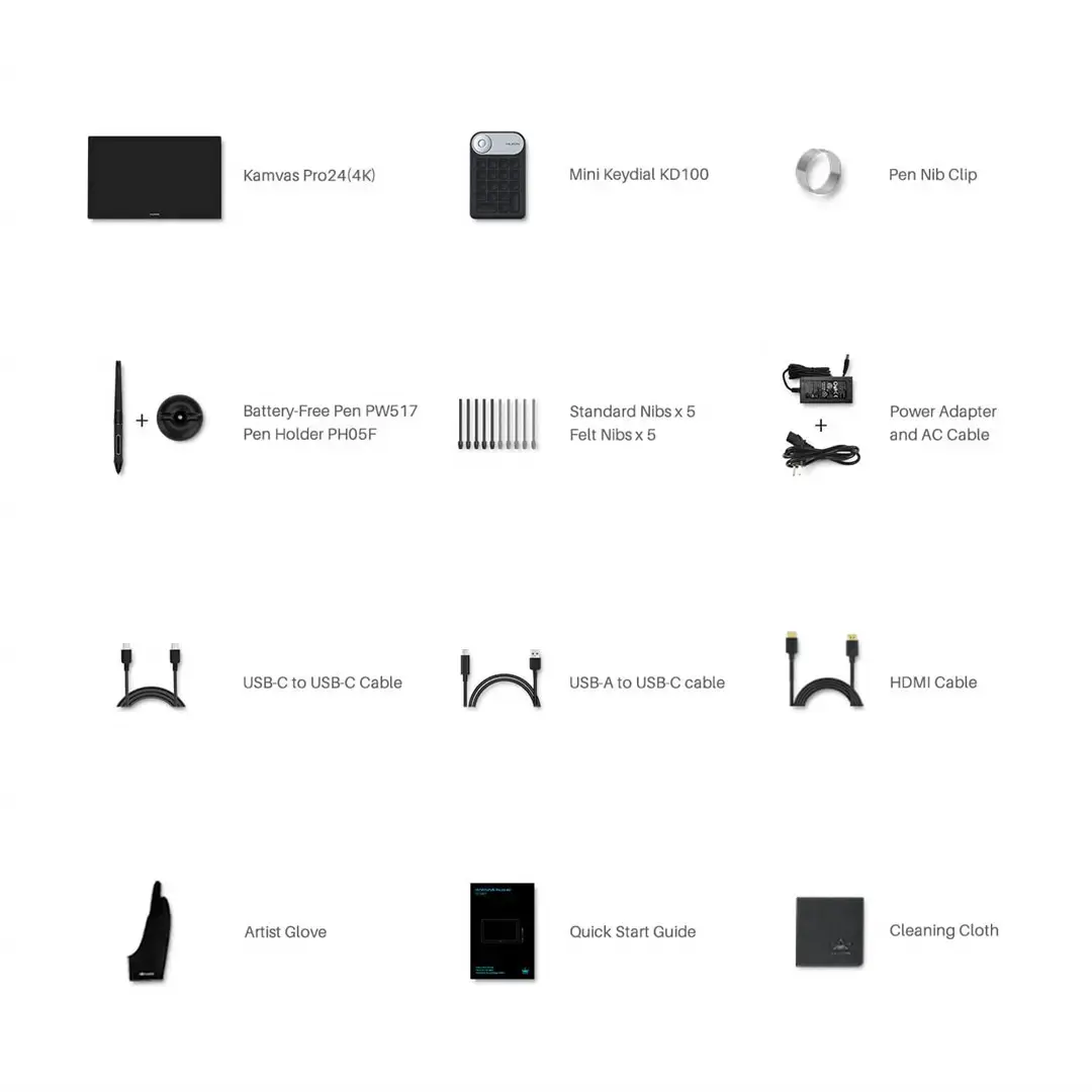 "Huion Kamvas Pro 24" 4K grafikos planšetinis kompiuteris